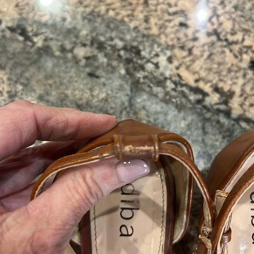 Diba Brown Wedge Sandals with Adjustable Straps